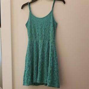 Teal skater dress paisley patter